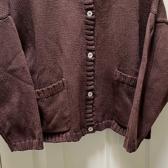 Honest cotton Louisa cotton cardigan Brown Knit Sweater - OS - Picture 4 of 9